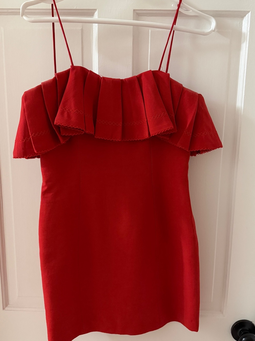 C/MEO Collective Red Ruffle Mini Dress - Picture 2 of 5